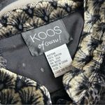 Koos of Course Button Front Shirt Dress Velvet Velour Sheer Black Paisley Silk L Size L Photo 3