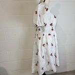 SheIn MOD Cherry Print Ruched Bust Puff Sleeve Milkmaid Dress Photo 2