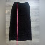 Vintage Andrea Polizzi for Rex Lester Black Maxi Skirt Beaded Slit Size 10 Glam Photo 7