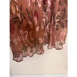 Bonnie Strauss Vintage Floral Velvet Burnout Maci Slip Dress S/M Pink Photo 7