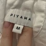 Piyama High Waist White Cotton Pajama Shorts Size M Photo 3