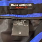 Dalia Collection Striped Pleat Front Pencil Skirt Royal Blue & Black 6 Photo 6