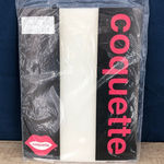 VINTAGE 90's Coquette (OS) White Nylon Stockings Made in Canada Deadstock Photo 0