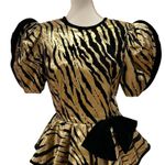 Vintage Cocktail Dress Medium 80s Formal Holiday Party Dress Special Velvet RARE Black Photo 3