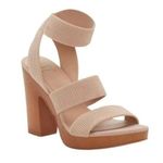 INC Ribbed Elastic Strap Roesia Round Toe Block Heel Slip On Sandals Size 8.5 Photo 0