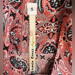 Uncle Frank  coral mandala shift dress with piping and fringe, EUC size S Photo 4