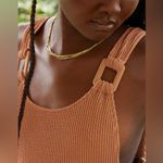 Aerie  Shimmery Crinkle Birthday Scoop Cheekiest One Piece Swimsuit in Beach Dune Photo 3