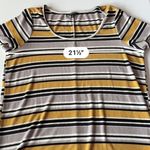 Torrid Women's Yellow Gray White Black Striped Knit Dress Size 2 2X Photo 6