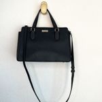 Kate Spade Saffiano Black Leather Medium Square Tote Bag Purse Photo 1