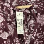 Madewell  Splitneck Puff-Sleeve Dress in Olivia Floral Dark Fig Sz XL NWT Gift Photo 6