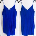 Amanda Uprichard  Blue Silk Faux wrap Dress S Photo 2