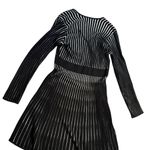 Calvin Klein Striped Fit & Flare Sweater Dress | Size Large Photo 3