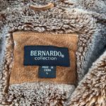 Bernadino Collection suede leather faux fur lined penny lane style trench coat Brown Size L Photo 4