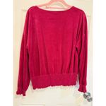 A New Day  Velour Pullover Top Smocked Waist Long‎ Sleeve Pink Size L Photo 4