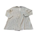 Eileen Fisher Organic Cotton Cashmere Reversible Cardigan Striped M $298 Nwt Photo 2