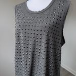Vocal USA Studded Gray Sleeveless Tunic Tank Top X-Large XL Rocker Grunge Emo Photo 1