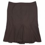 United Colors Of Benetton Brown Pleated A-line Knee-length Skirt Stretch Size 10 Photo 0
