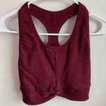 Fabletics Port Wine Kingsley Front Knot Seamless Bra Photo 2