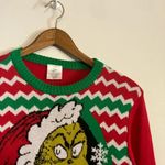 Ugly Christmas Sweater Dr. Seuss's The Grinch Red Green Long Sleeve Photo 4