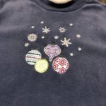 Soft Holiday Christmas Sweatshirt | Long Sleeve Shirt | Top Blue Size M Photo 2