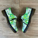 Dr. Martens 1461 Oxford Green Slime Floral Paint Slick Shoes Photo 3