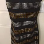 Bongo Strapless  Studded Metallic L Black & Gold Photo 3