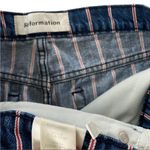 Reformation Denim Mini Skirt Ella Tommy Stripe 30 Jean Micro Mini Skirt Photo 5