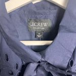 J.Crew NWT Collection Navy Eyelet Button Down Top Photo 3