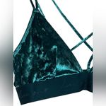 PINK - Victoria's Secret Victoria's Secret PINK Velvet Triangle Bralette in green. Photo 3