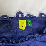 Farm Rio NWOT  3D Star Embroidery Top Blouses Shirt Blue Size L Short Sleeve Photo 10