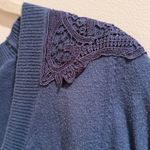 sinequanone cardigan Navy Blue Cropped with Lace Detail made in Paris size S Photo 1