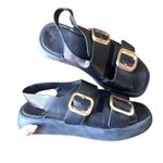 Tod's  Gomma Buckle Leather Platform Sandals Black sz 39 (US 9) Photo 1
