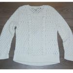 Anthropologie Knitted & Knotted Ivory EVENING CHILL Sweater M Photo 1