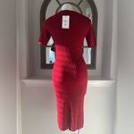 Theory Ribbed Crewneck Short Sleeve Sweater Dress, Red, Size M New w/Tag Photo 4