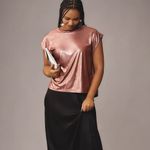 Anthropologie By • Cowl-Neck Liquid Shine Top Pinkish Red Photo 11