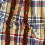 lemon grass Vintage Cottage Button Up Checkered Plaid Rose Print Size Large Photo 5