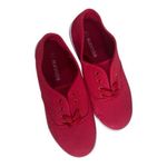 Women Red Canvas Sneakers Size 7 Low Top Lace Photo 7