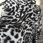 NWT MICHAEL Michael Kors Big Cat Cold Shoulder Top Black Photo 3