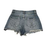 ROLLAS DUSTER HIGH RISE SLIM BLUE DENIM JEAN DISTRESSED SHORTS 27 Photo 5