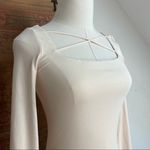 Egreis Brand By Egreis NWT Audrina Cream Fit Flare Long Sleeve Midi Dress Small Photo 8