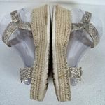 Dolce Vita Myra Espadrilles Sandals Snake Print Straps Womens 7.5 Platform Beige Tan Photo 4