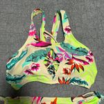Xhilaration Neon Palm Leaf Floral Bikini Top and Bottom Set M/S Photo 1