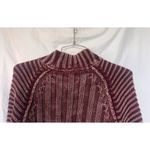 Free People  Sweetheart Mock Neck Sweater Chunky Knit Garnet Grotto Women’s Small Photo 7