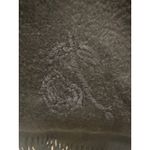 B. bindya accessories Black 100% Cashmere Scarf Embroidered Fringe 72x26 wrap Photo 3