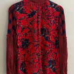 Blank London Anthropologie Rubix Top High Neck Blouse Boho Women’s Small Red Photo 0