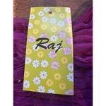 Raj Anthropologie 100% Silk Scarf Fuchsia Jewel Detail Made In India 68”x 18” Pink Photo 2