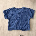 Madewell Top Women’s medium boho chic casual demin short sleeve shirt Photo 7