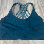 Lululemon Strappy Women's Teal Sports Bra; 12 Photo 0
