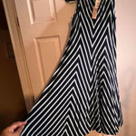Philosophy  V-neck A-line style dress with‎ diagonal lines size M Photo 0