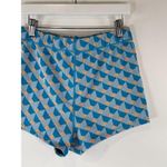 Free People FP Movement Womens Shorts Blue Paddle On Geometric Hi Rise Stretch Casual Small Photo 6